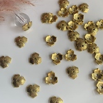 【25g】約45個　ビーズキャップ　真鍮　3花弁　ag