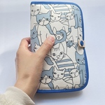 再販☆スモーキーブルーの猫柄マルチケース