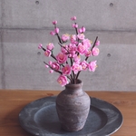K様専用　◆粘土のお花◆　桃　壺　M645