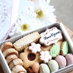 内祝いに☆桜のクッキー缶Thankyou（L）