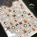 5D極薄 ネイルシール  109#　雪だるま　クリスマス　デコ レジン ネイルアート　ネイルパーツ