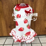 犬服　苺のキョートなワンピース