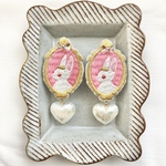 ❤️再販②❤️ うさぎ姫とオーロラハートのアクセサリー　ピアス　イヤリング　ブローチ　