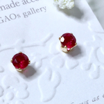 14KGFポスト AAA ルビーポストピアス