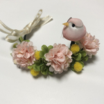 ちょこんと花冠〜小鳥さんといっしょ〜（うさぎさん・他ペット用）・Flower Crown