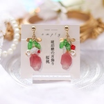琥珀糖の耳飾り【桜桃】