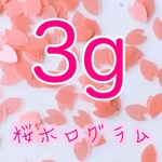 桜の花びら🌸ホログラムサーモンピンク、3g、300円