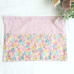 ランチョンマット 25×35 ＊リボンフルール＊ピンクストライプ