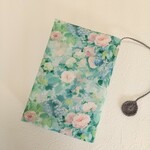 文庫本　リバティ プリント使用　ブックカバー　*　ハムステッドサマー   Hampstead Summer