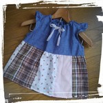 デニム×パッチワークのチュニック*95*