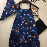 キッズ　エプロン☆宇宙の軌道☆130〜140