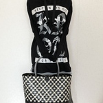 【A4サイズがすっぽり】black & ivory プラカゴ  マザーズバッグ