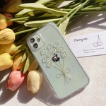 【クリア な 花束 スマホケース】iPhoneケース/クリアケース/スマホケース/韓国/iPhone12/iPhone11/iPhone13/アイスフラワー フラワー 花 可愛い iPhoneXS