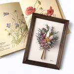 -春待ち色の花束-Antique dry flower bouquet frame #7 ブーケフレーム　フレームブーケ　額縁入りブーケ