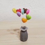 1/6サイズミニチュアフード　ハート形8色のカラフルキャンディー