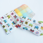 ご奉仕品【ふわもこ子供用アイマスク】車・ホワイト