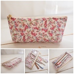 ★★One side all skeleton pen pouch　リバティ　ムーンモス　5P　マチ付きペンケース　20.5×8.5×5㎝　◆ペンケース　はぶらしポーチ