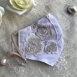 【新作】上品ローズの刺繍レースマスク✴︎卒入学式にも✴︎レピュールガーゼ✴︎花粉対策