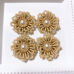 P144 ハンドメイド　ビーズ刺繍　カボション
