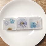 【H様専用ページ】水色/色落ちしないお花の ｱｸｾｻﾘｰｹｰｽ/ﾋﾟﾙｹｰｽ(sky)　旅行や持ち運びに