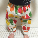 大柄カラフルApple & pearのパンツ