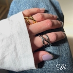 【新作✨】silver925  ニュアンスリング　シルバー925  立体感リング　スターリングシルバー　クロスリング　クロス　