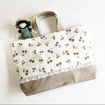 🌸【ラスト一点・即納可能・10%off】人気no.1 🍒Cherry × Beige🍒マチつき🌟入園入学 6点セット🌸
