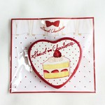 ショートケーキのハート缶バッチ
