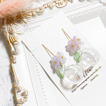 桜のしゃぼん玉ピアス