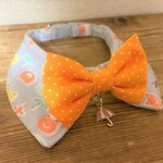 犬・猫の首輪　25～28　cocoちゃんリボンチョーカーNEO　カエル柄・グレー・傘のモチーフ