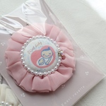【完成品】マタニティロゼット（シフォン/くすみピンク）