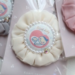 【完成品】マタニティロゼット（シフォン/アイボリー）