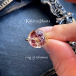 【蛇とガーネット】白蛇のタリスマンリング✶無限の発展✶ring of talisman/KakeraPlants