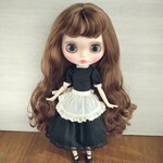 再501※単品※アイボリーのフリルたっぷりエプロン※ブライス エプロン 