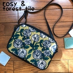 ミナペルホネン　rosyとforest tile ハンドメイドスクエアショルダー