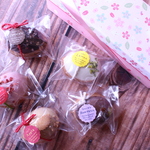 ☆ホワイトデー・春の贈り物に☆兎桜BOX☆季節のケーキ5種類入り☆カカオ・レモン・りんご・いちご・ラムレーズン