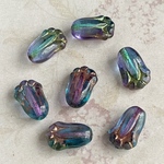 【12x8㍉ 12個】チューリップ＊green & purple & blue＊チェコビーズ＊花＊フラワー＊蕾