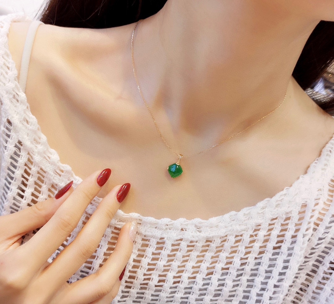 天然ダイヤモンド付きエメラルドペンダントトップk18 - WORLDPEARL88'S ...