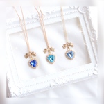 ハートビジュー🎀リボンネックレス