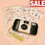 【セール価格】プリンセス　5枚セット　写ルンです　カバー　インスタントカメラ　写るんです　金箔入り　ピンク　ガーリー　結婚式　ウェディング