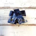 オビツ11/腰巻き風シャツ/ペイズリーデニム柄（ブルー）/