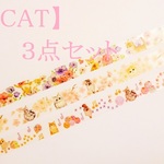 【予約販売】＊マスキングテープ＊　【CAT】３点セット