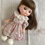 mn811様専用ページソランちゃん　ハンドメイド服　フリル襟ワンピース　アンブリア