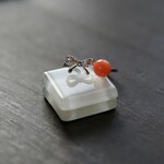 ピンクコーラル（桃色珊瑚）　サイドリボンリング　SILVER925