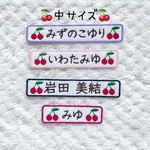 さくらんぼのお名前ワッペン＊中＊レギュラーカラー