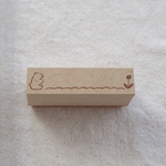 数量限定 再販1.5×5.8cm くまとお花のタイトルはんこ