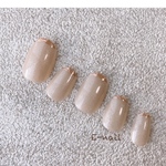 magnet × brown gold mirror♡   ネイルチップ/フレンチネイル/大人可愛い/大人ネイル/nailart/nail