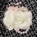 【卒業式、卒園式】桜と薔薇のコサージュ