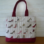 iti様オーダー品：フランスジャカード生地　「タロン・エギュイーユ」ファスナー付きトートバッグ