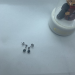 ブラックダイヤピアス(シルバー)